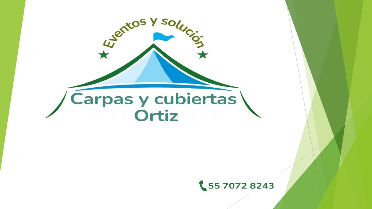 Portada del catálogo de Carpas y Cubiertas Ortiz